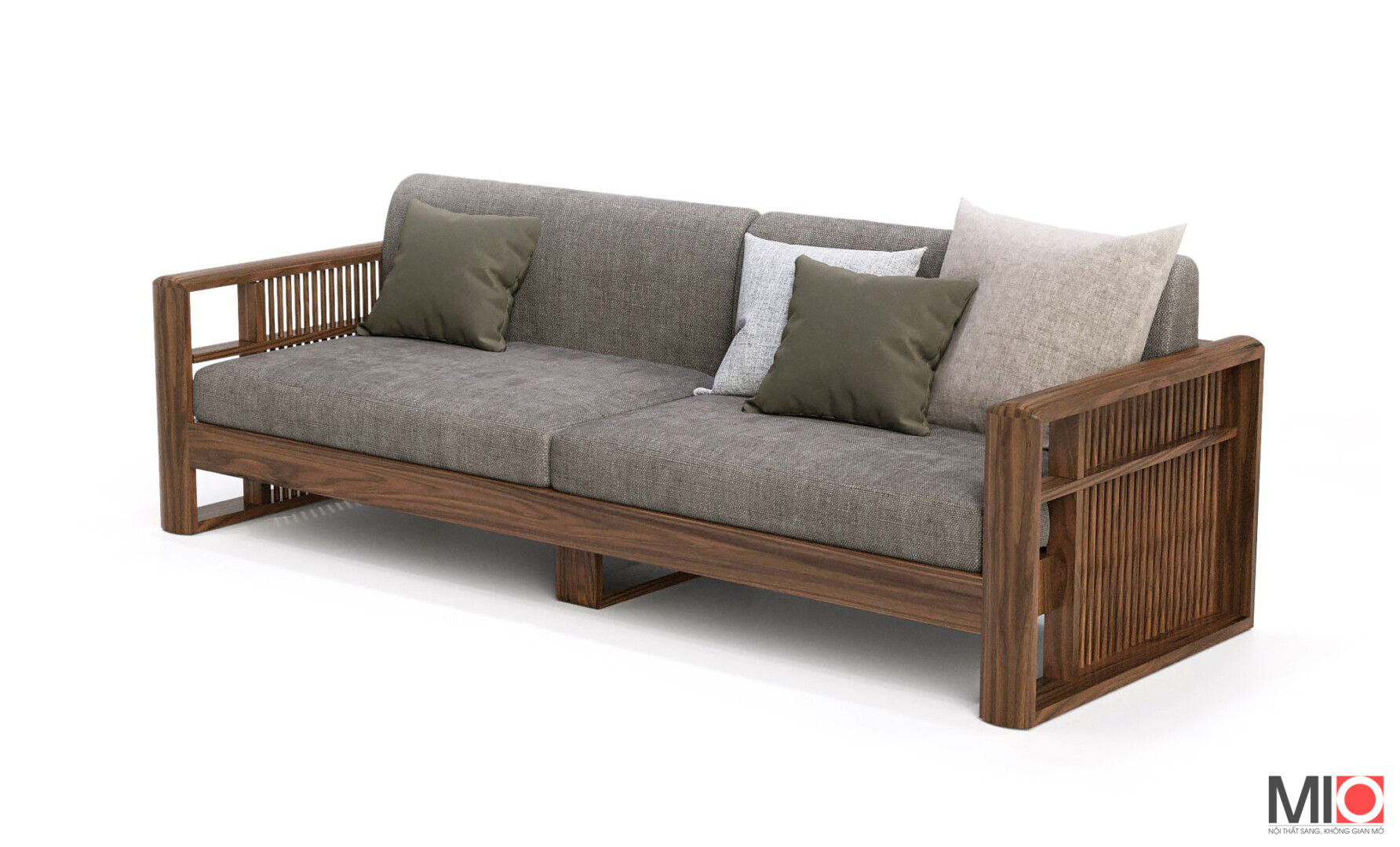 Bộ bàn ghế sofa gỗ tự nhiên - Gỗ Óc chó Nhập khẩu SF04A
