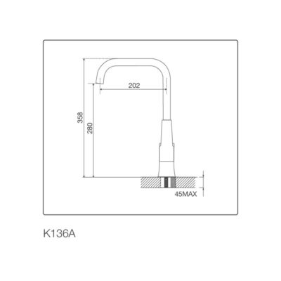 Vòi chậu rửa chén K136A